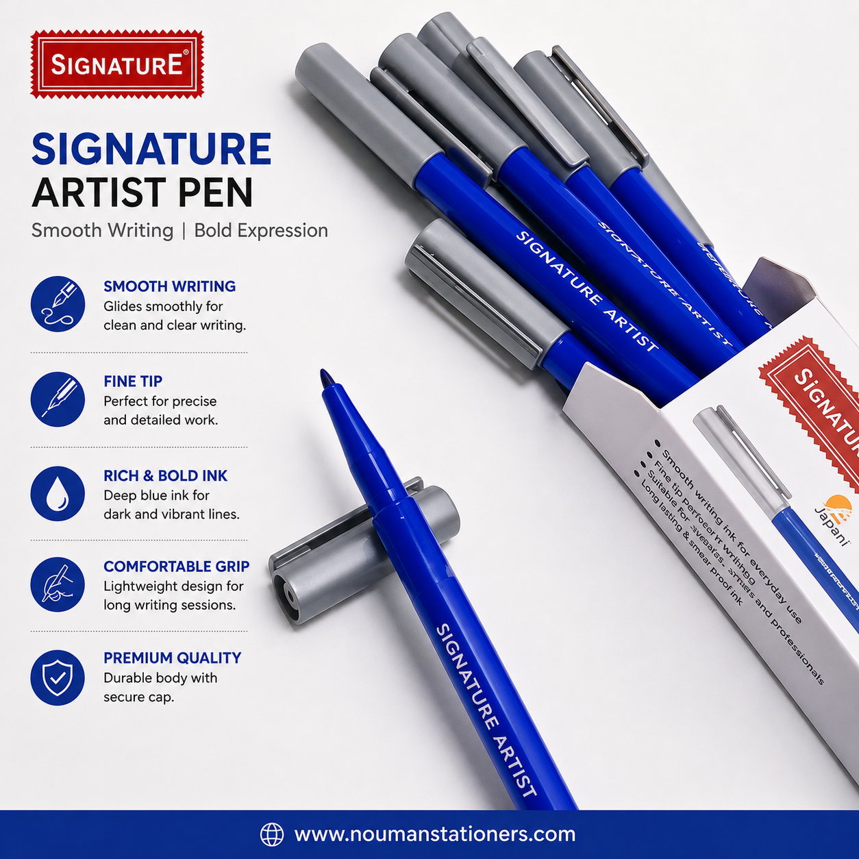 Signature Artist Fibretip Marker – Round Tip