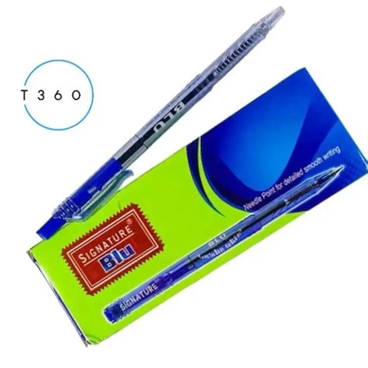 Signature Blu Needle Point Ball Point Pen box