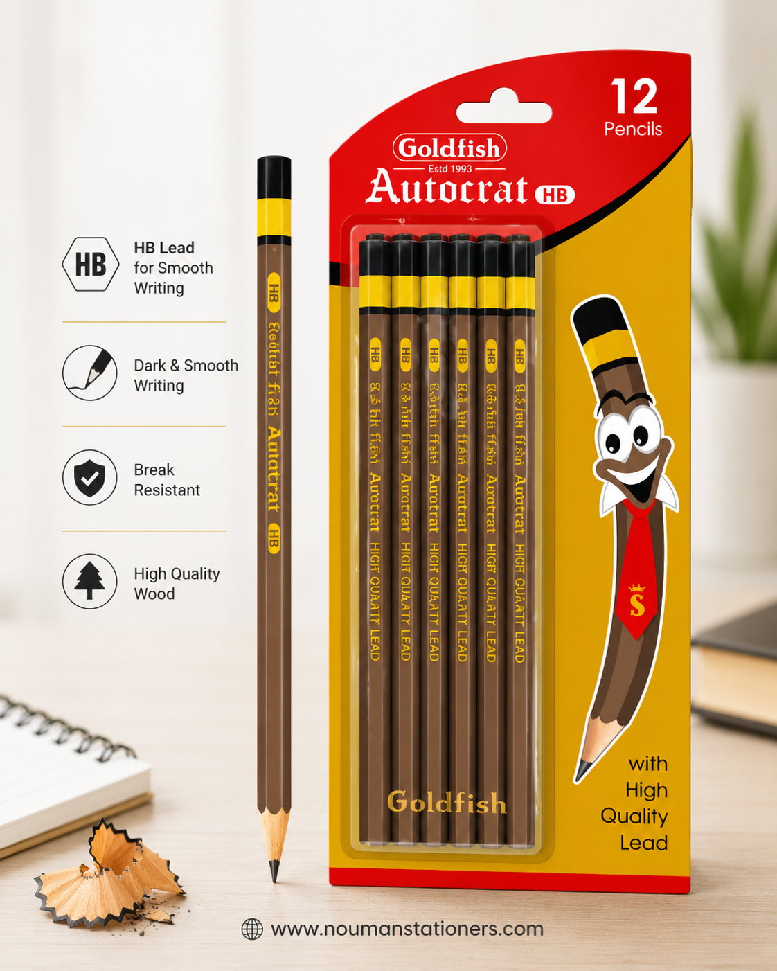 Goldfish Autocrat HB Pencil – Pack of 12