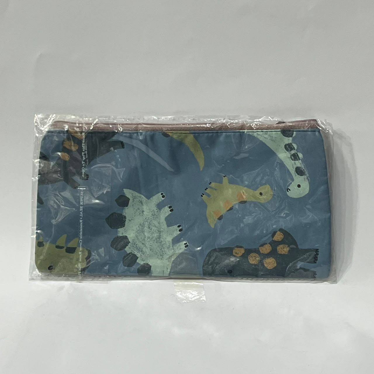 Blue dinosaur print pencil pouch
