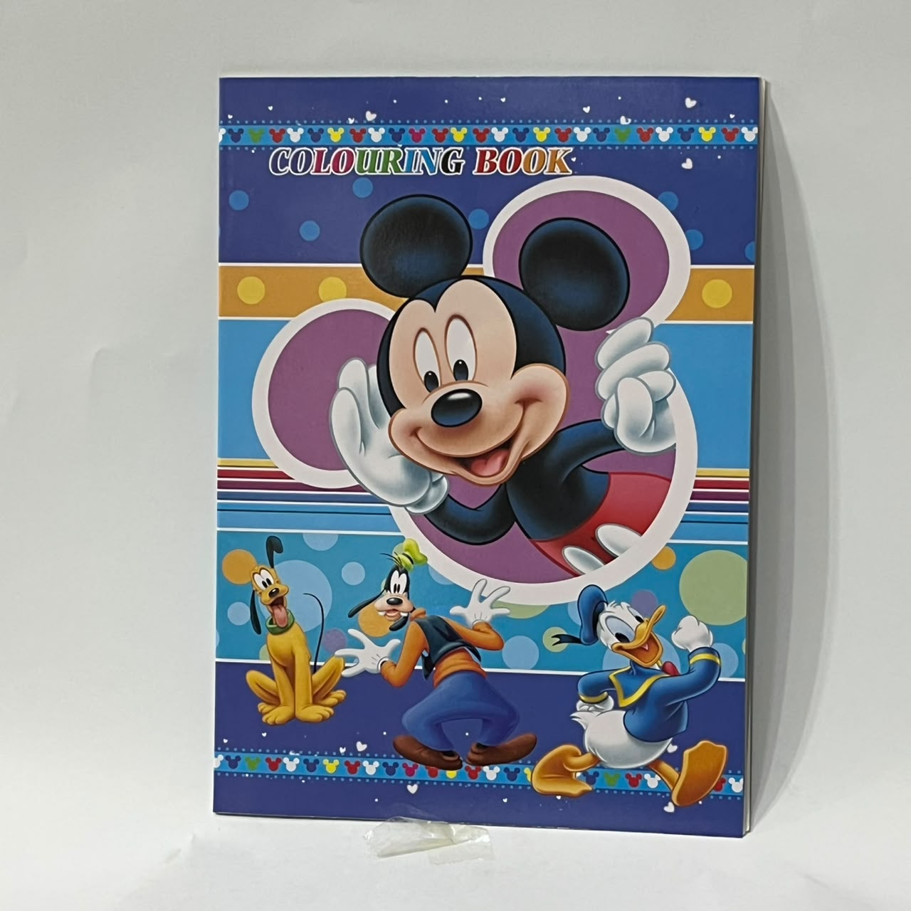 Mickey Mouse colouring book blue cover with Pluto Goofy Donald Duck