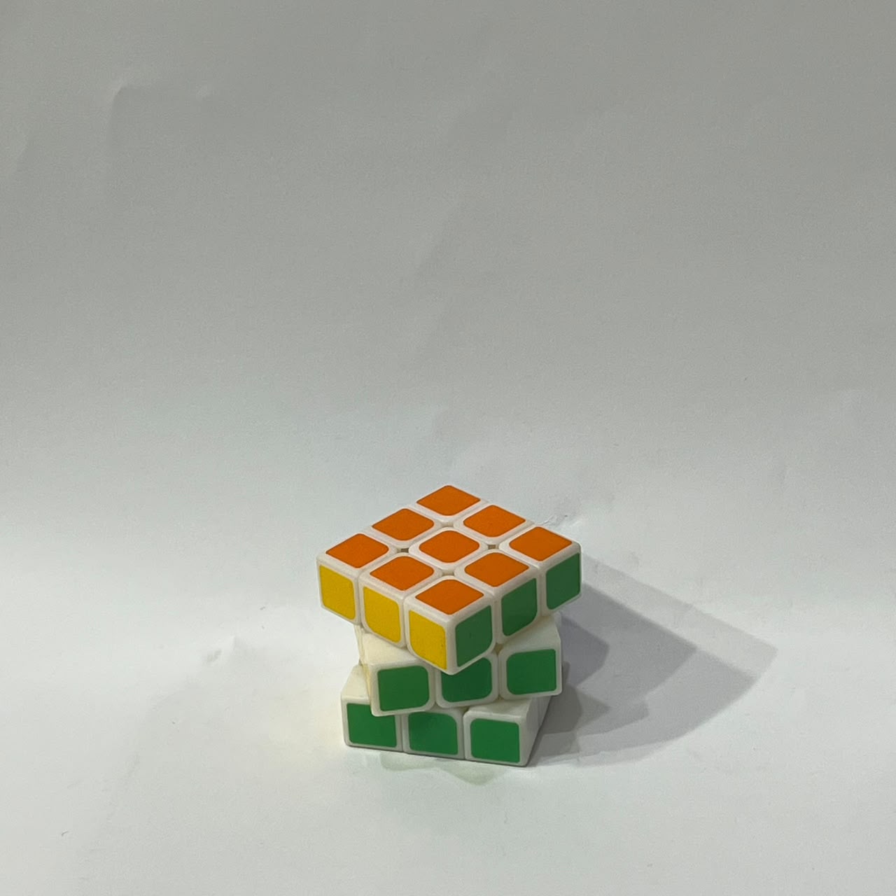 3x3 magic cube with red and yellow tiles