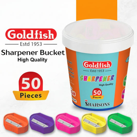 Goldfish High Quality Sharpener Bucket 50 Pieces assorted colors