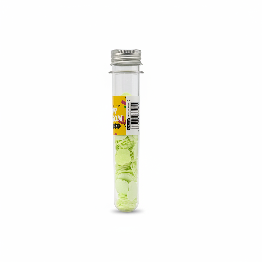Paper soap tube on white background