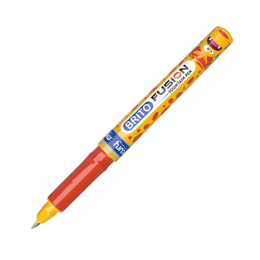 Mercury Brito Fusion Fountain Pen single pen with monster design yellow and red barrel