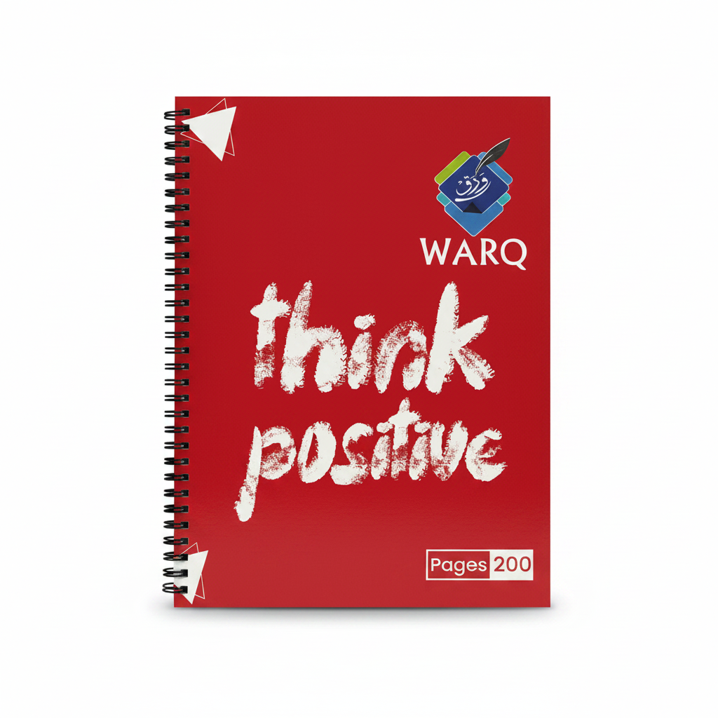 WARQ Think Positive Spiral Register - Red Cover