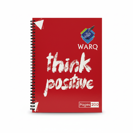 WARQ Think Positive Spiral Register - Red Cover