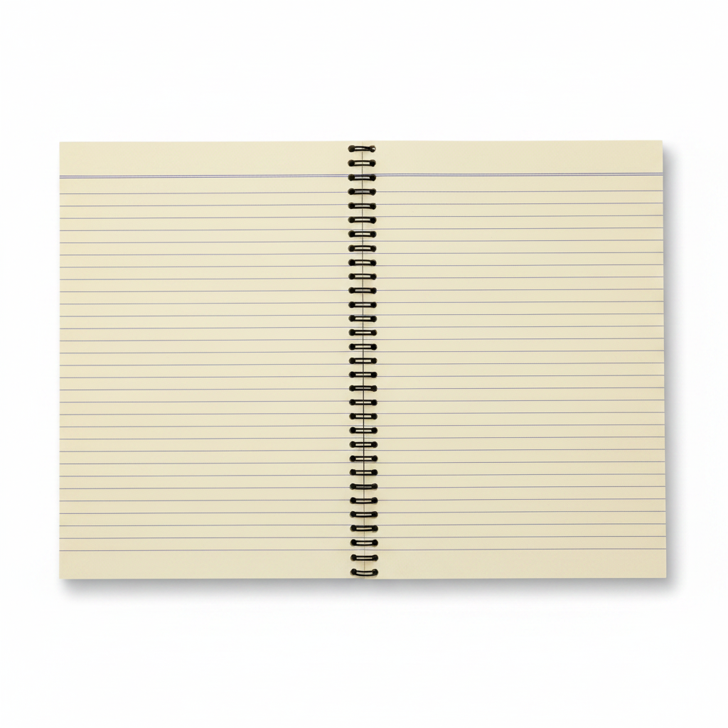 Ambassador Spiral Rough Register - Open Narrow Lined Pages