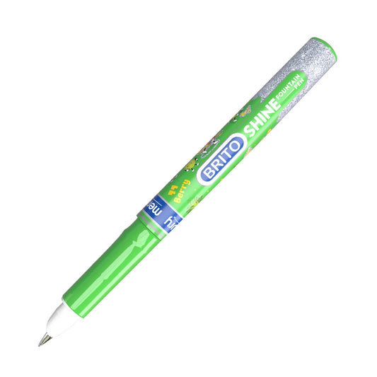 Mercury Brito Shine Fountain Pen single pen green glitter barrel with fruit character design