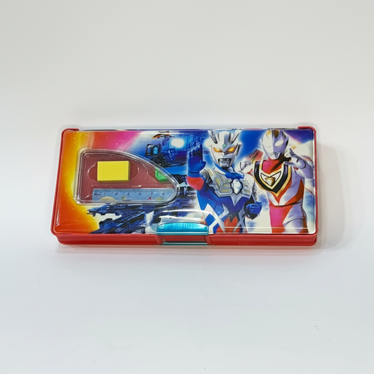 Ultraman Geometry Box Set - Red and White Case with Character Print and Transparent Window