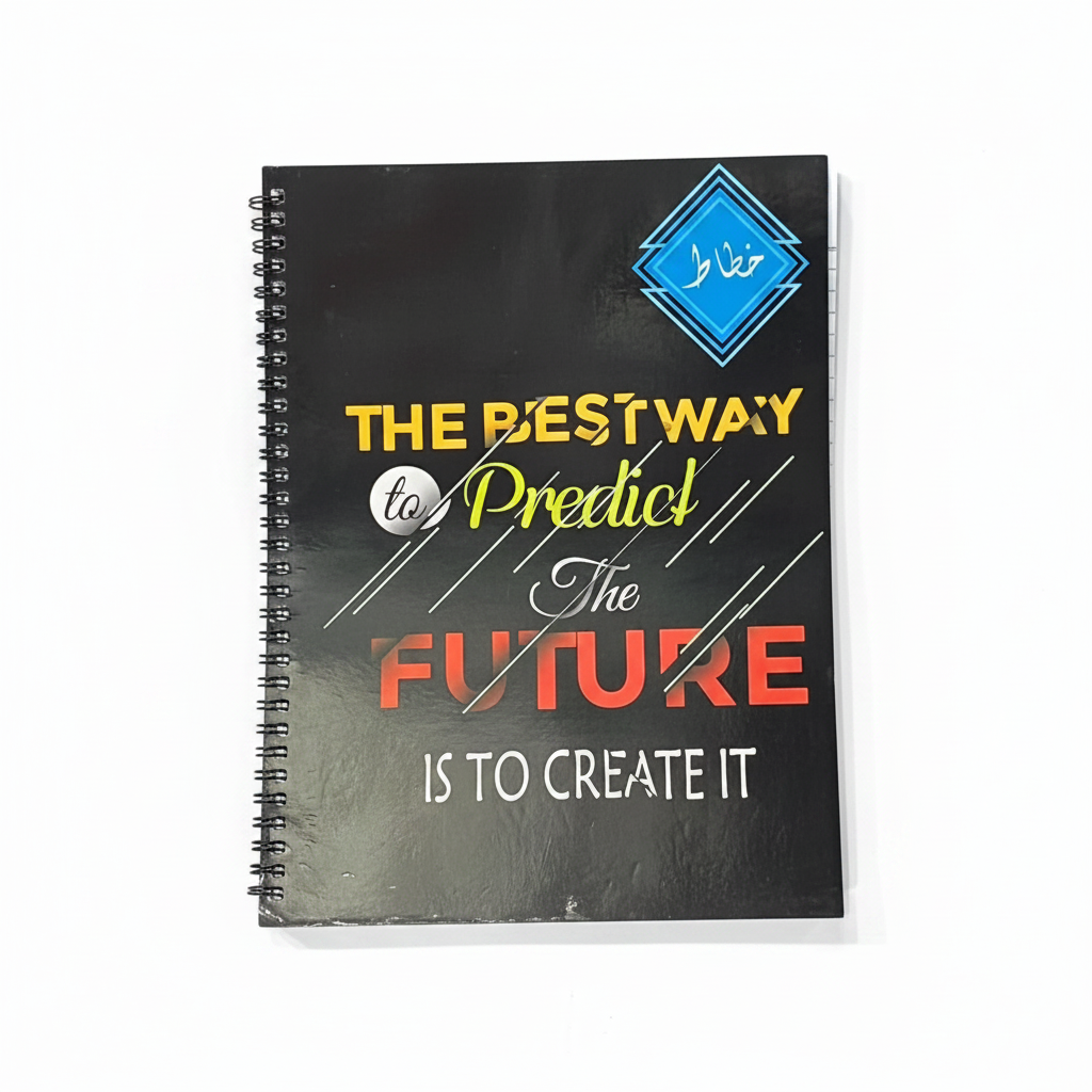 Imported Spiral Register - Black Motivational Cover