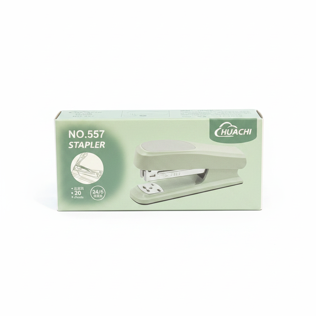 Huachi No.557 Stapler - Retail Box Front