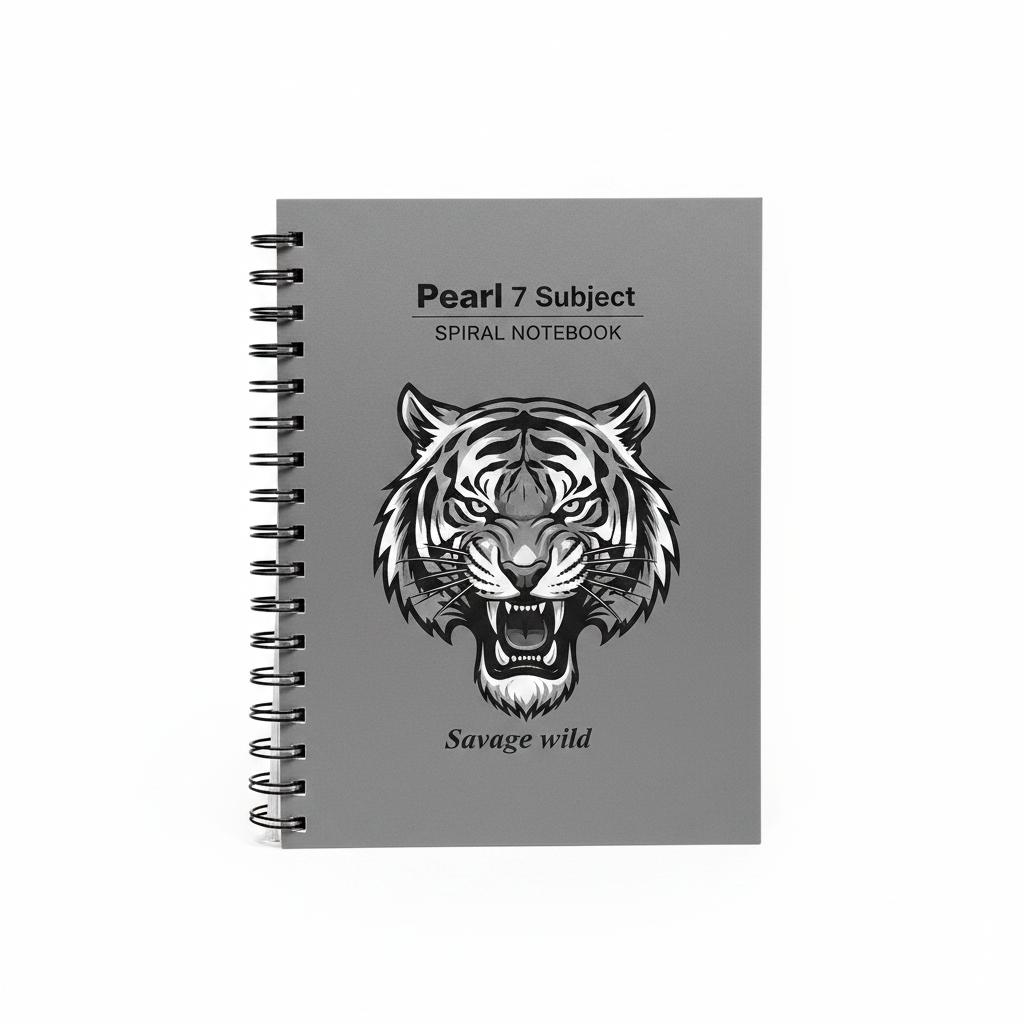 Pearl 7 Subject Notebook - Savage Wild Tiger Cover