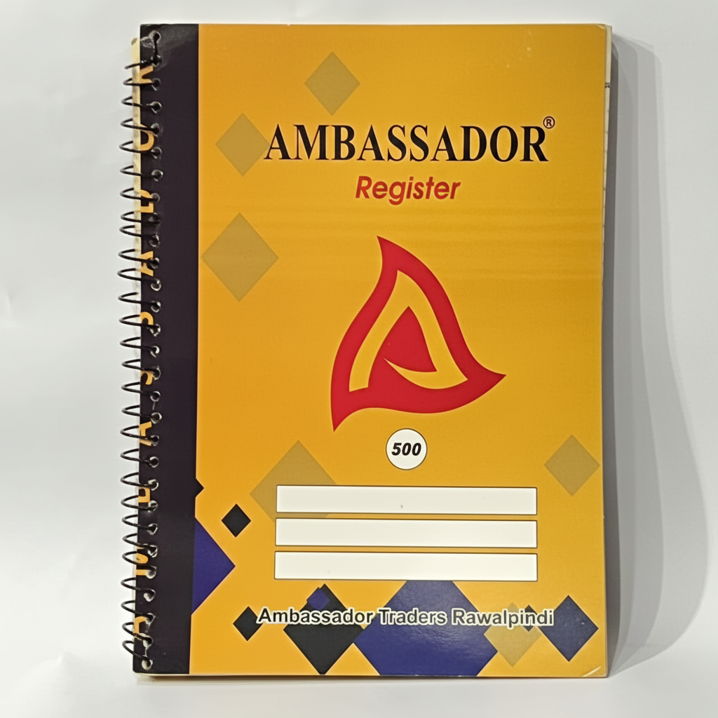 Ambassador Spiral Rough Register - Yellow Orange Cover