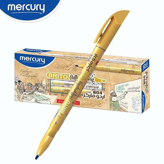 Mercury Brito Calligraphy 804 Urdu Marker gold barrel exclusive calligraphy pen with box
